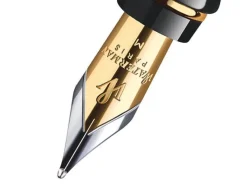 Waterman Expert Black Lacquer Gold Trim Fountain Pen