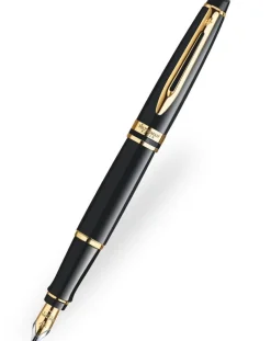Waterman Expert Black Lacquer Gold Trim Fountain Pen