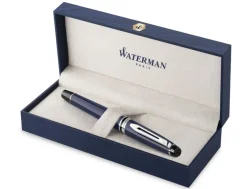 Waterman Expert Blue Chrome Trim Rollerball Pen