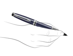 Waterman Expert Blue Chrome Trim Rollerball Pen
