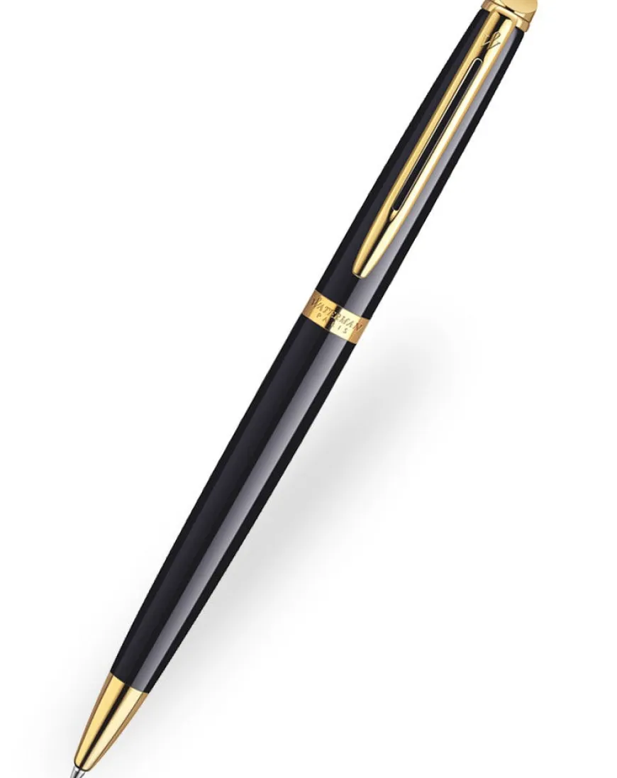 Waterman Hemisphere Black Gold Trim Ballpoint Pen