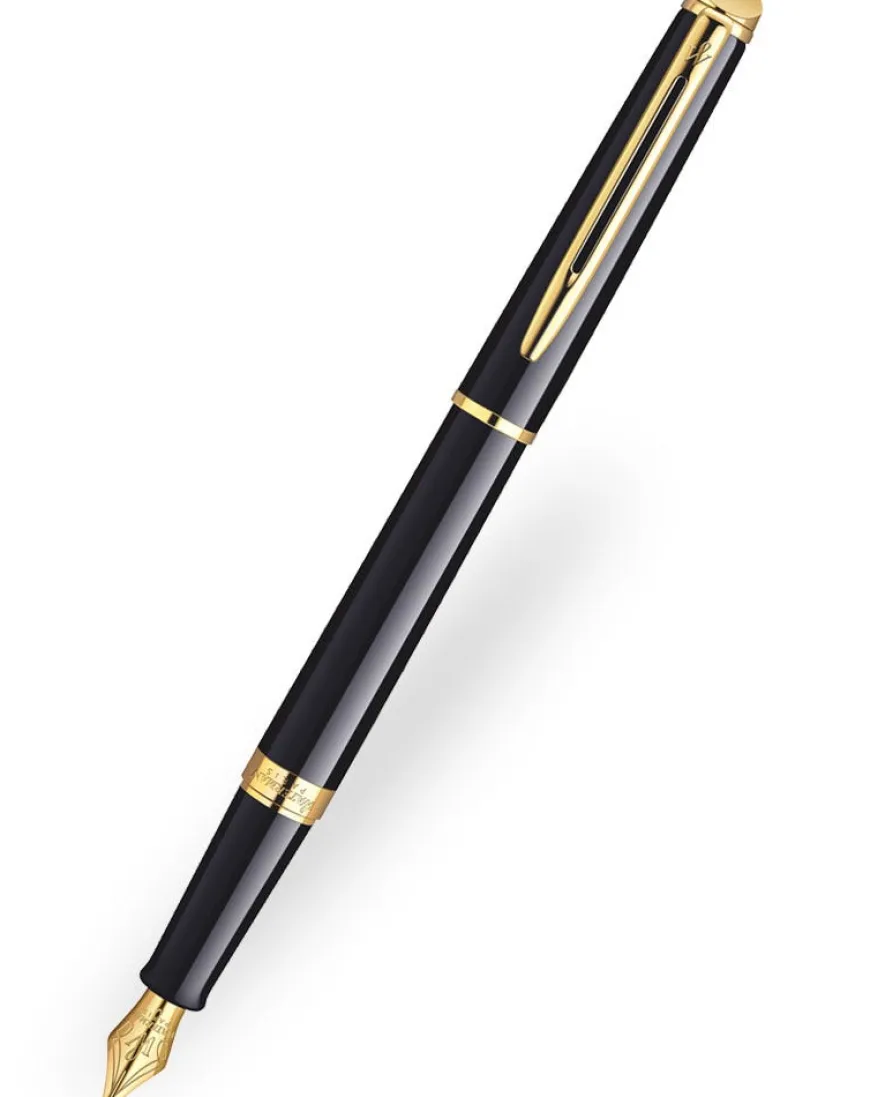 Waterman Hemisphere Black Gold Trim Fountain Pen