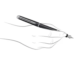 Waterman Hemisphere Matt Black Chrome Trim Fountain Pen