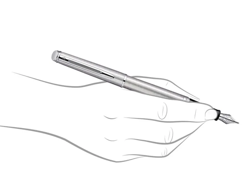Waterman Hemisphere Stainless Steel Chrome Trim Fountain Pen